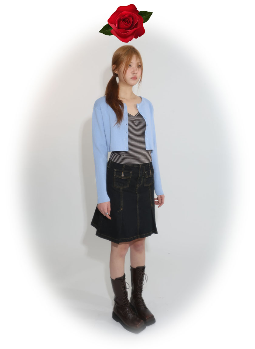 Gemma Denim Skirt (Dark Blue)