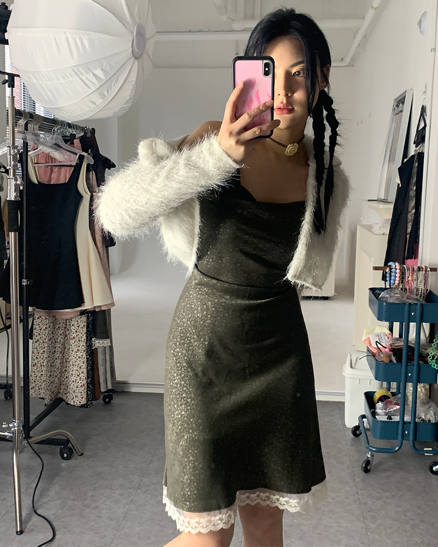 ﻿[MADE] Romantic Lace Dress (Khaki)